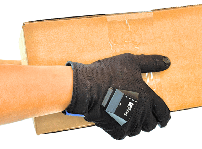 Tactile Glove holding a box Tactile Glove holding a box